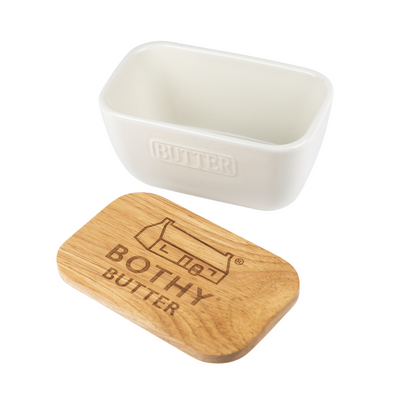 Homeware - White Butter Dish - Bothy
